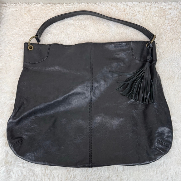 Banana Republic black lambskin hobo bag - Picture 1 of 6